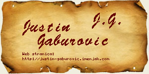 Justin Gaburović vizit kartica